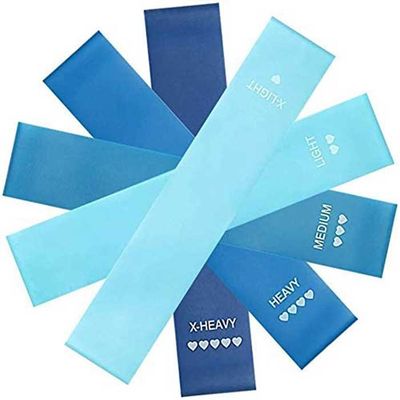 Niebieskie kolory Lateksowe rozciągliwe opaski do ćwiczeń po porodzie 60 × 50 × 0,4 cm