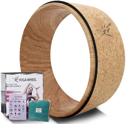 Niestandardowy, przyjazny dla środowiska, drewniany sprzęt fitness Cork Yoga Wheel Producentuf